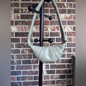 Handmade Genuine Lambskin Leather Croissant/Crescent Bags Size Small